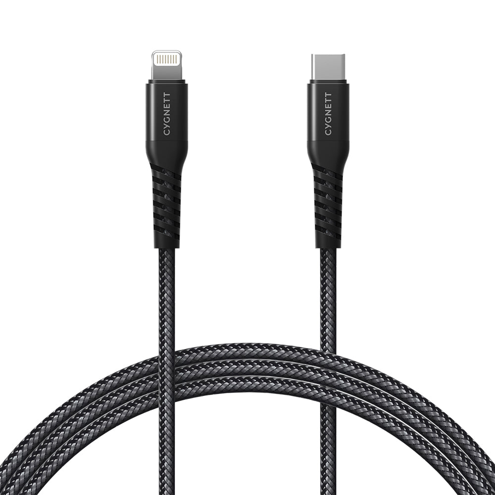 Câble 2 en 1 USB vers USB-C+Lightning 60W noir 1,2m-IDUSD