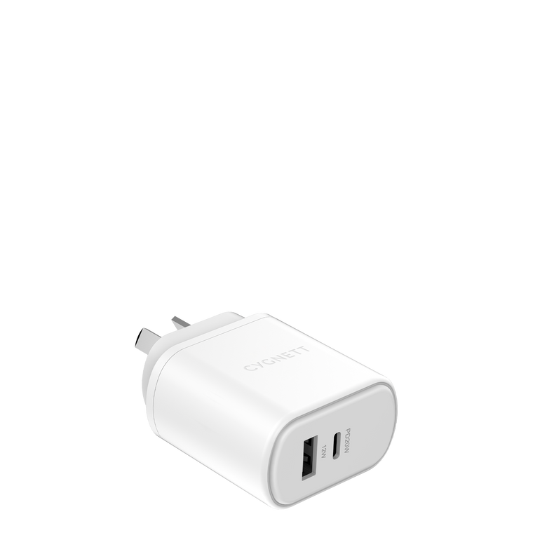 32W USB-C PD Dual Port Wall Charger - Cygnett (AU)