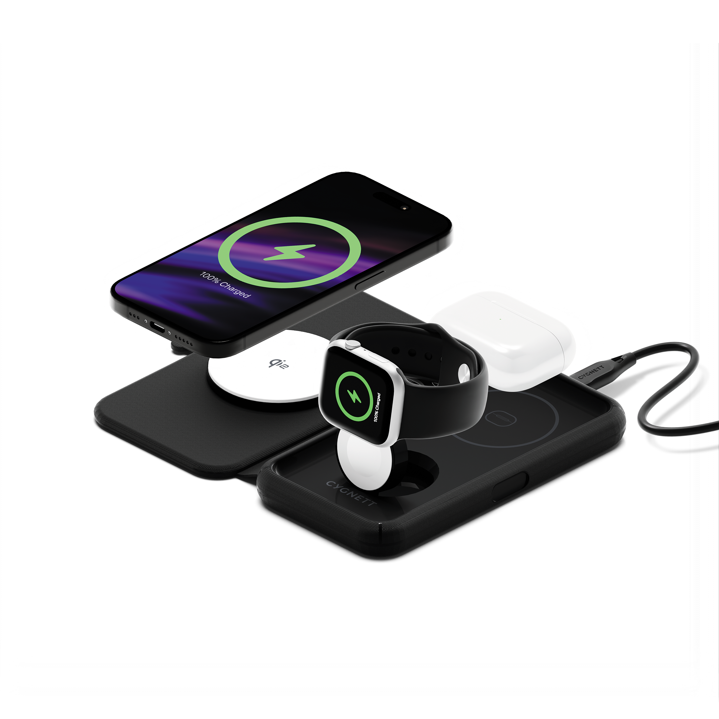 MagTravel 3-in-1 Wireless Charger - Cygnett (AU)