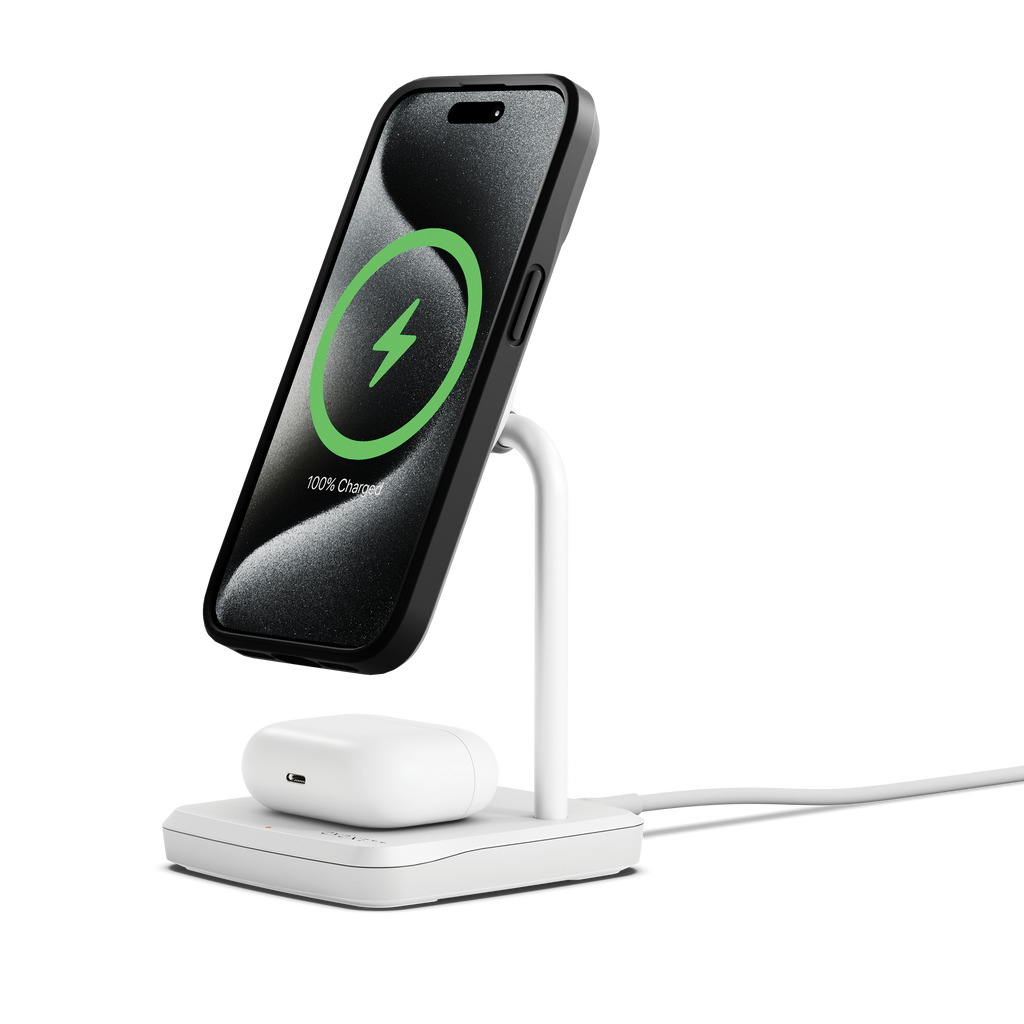 2-in-1 Magnetic Wireless Charger - White – Cygnett