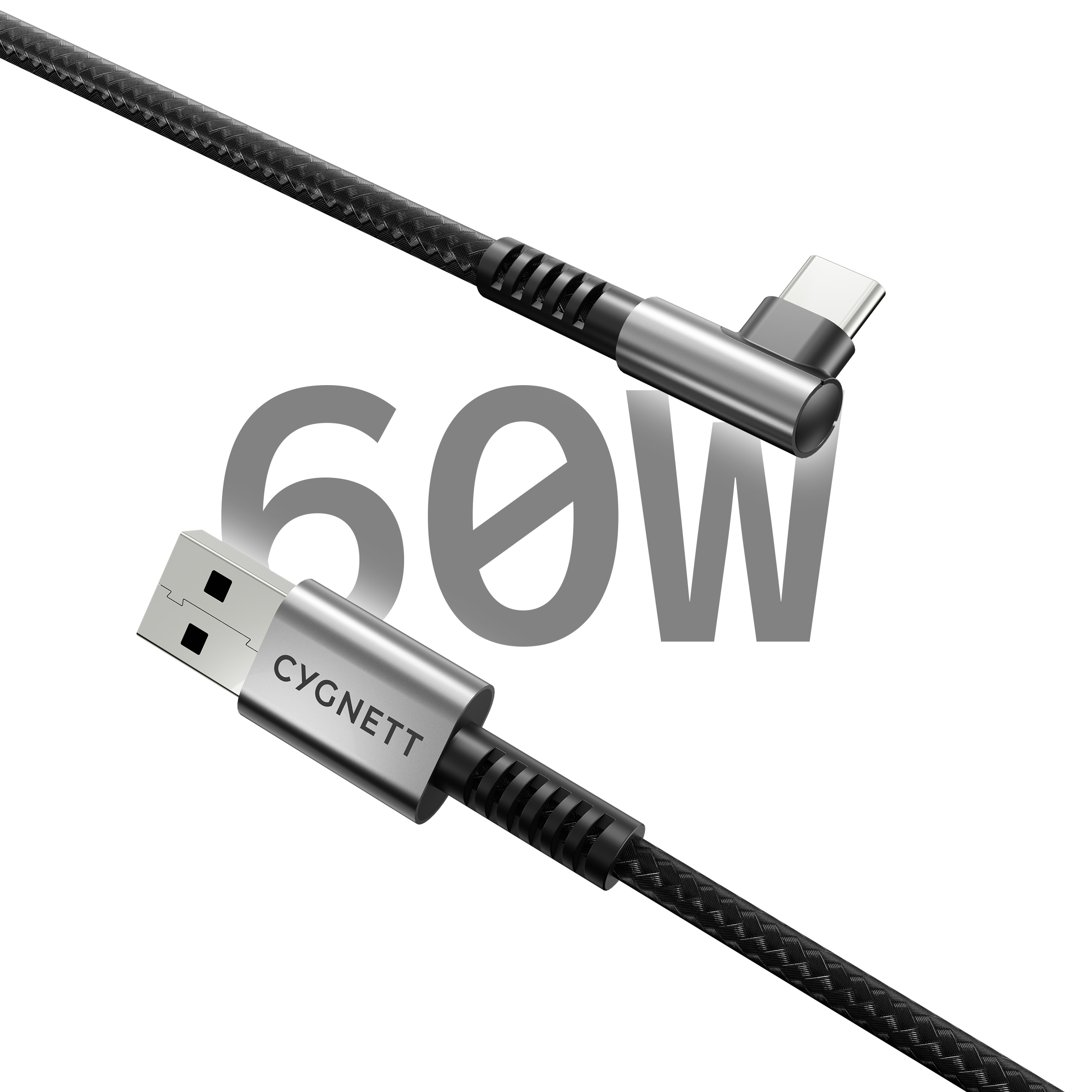 Right Angle USB-C to USB-A Cable - 1M - Cygnett (AU)