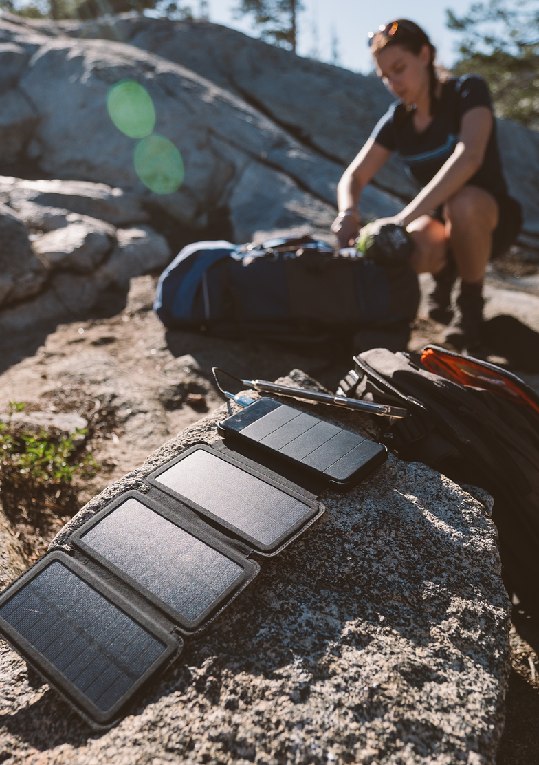 8,000 mAh Power Bank with Solar Panels