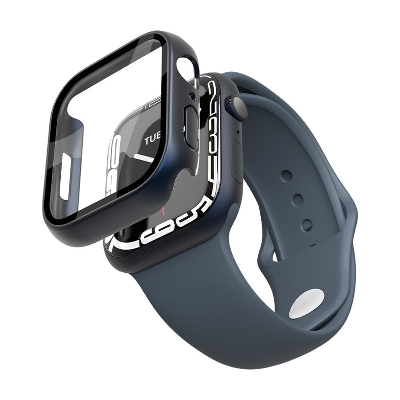 Apple Watch 7 Case with Glass Screen Protector 41mm - Black - Cygnett (AU)